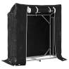 vidaXL Firewood Rack with Rain Cover - Durable Steel Storage