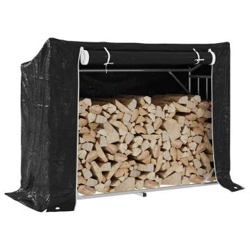 vidaxL Firewood Rack with Rain Cover - Durable & Spacious