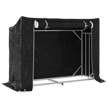 vidaxL Firewood Rack with Rain Cover - Durable & Spacious