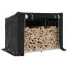 vidaxL Firewood Rack with Rain Cover 150.5x100.5x110.5 cm Galvanised Steel Size 150.5 x 100.5 x 110.5 cm 