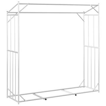 vidaxL Firewood Rack with Rain Cover - Durable Galvanised Steel