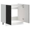 Lucca Black Sink Base Cabinet - Engineered Wood | HipoMarket