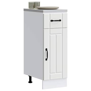 Kitchen Base Cabinet Lucca White - Engineered Wood Storage