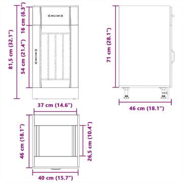 Kitchen Base Cabinet Lucca Sonoma Oak - Durable & Stylish