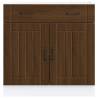 Lucca Brown Oak Kitchen Base Cabinet - Durable & Stylish