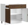 Lucca Brown Oak Kitchen Base Cabinet - Durable & Stylish