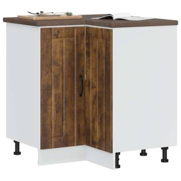 Kitchen Corner Base Cabinet Lucca in Smoked Oak - HipoMarket