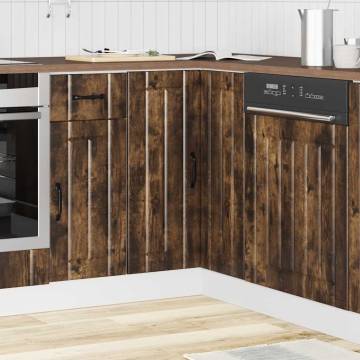 Kitchen Corner Base Cabinet Lucca in Smoked Oak - HipoMarket