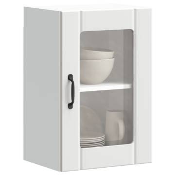 Lucca White Kitchen Wall Cabinet with Glass Door - HipoMarket