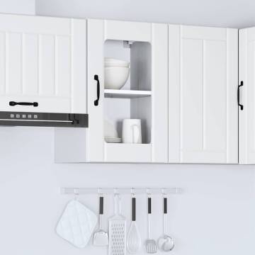 Lucca White Kitchen Wall Cabinet with Glass Door - HipoMarket