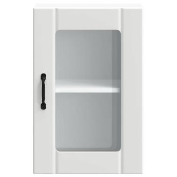 Lucca White Kitchen Wall Cabinet with Glass Door - HipoMarket