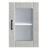 Lucca Concrete Grey Kitchen Wall Cabinet with Glass Door