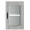 Kitchen Wall Cabinet with Glass Door Lucca Grey Sonoma