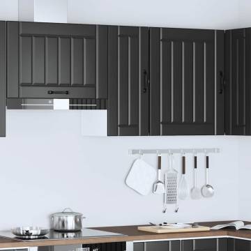 Lucca Black Kitchen Wall Cabinet - Stylish Storage Solution