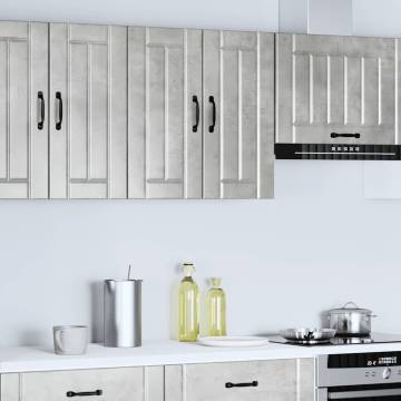 Lucca Concrete Grey Kitchen Wall Cabinet - Durable & Stylish