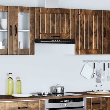 Stylish Kitchen Wall Cabinet Lucca - Smoked Oak Finish