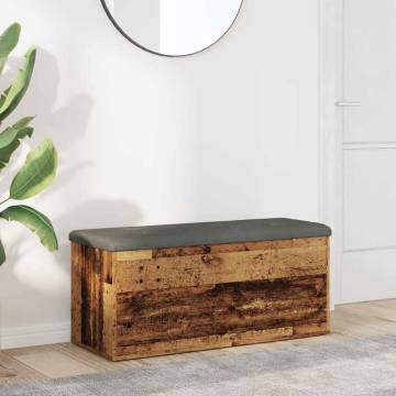 Storage Bench Old Wood - Stylish & Functional | Hipomarket