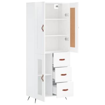 Highboard High Gloss White - Stylish Storage Solution