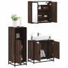  3 Piece Bathroom Furniture Set Brown Oak Engineered Wood Colour brown oak Number of 1 