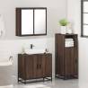 3 Piece Bathroom Furniture Set - Brown Oak Engineered Wood