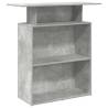 Concrete Grey Reception Desk - Versatile Design & Storage