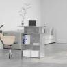 Concrete Grey Reception Desk - Versatile Design & Storage