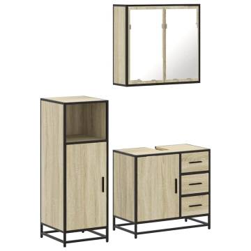 3 Piece Sonoma Oak Bathroom Furniture Set | Stylish & Durable