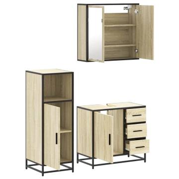 3 Piece Sonoma Oak Bathroom Furniture Set | Stylish & Durable