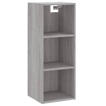 Stylish Highboard Grey Sonoma - 34.5x34x180 cm