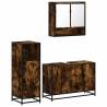 Stylish 3 Piece Bathroom Furniture Set - Smoked Oak Finish