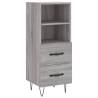 Stylish Highboard Grey Sonoma - 34.5x34x180 cm