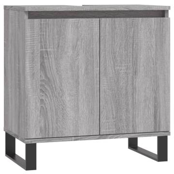 3 Piece Bathroom Cabinet Set - Grey Sonoma Engineered Wood