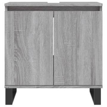 3 Piece Bathroom Cabinet Set - Grey Sonoma Engineered Wood