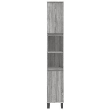 3 Piece Bathroom Cabinet Set - Grey Sonoma Engineered Wood