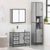 4 Piece Bathroom Furniture Set - Grey Sonoma Style