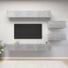 6 Piece TV Cabinet Set Concrete Grey Engineered Wood Colour concrete grey Quantity in Package 6 Width 100 cm 