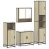 4 Piece Bathroom Furniture Set - Sonoma Oak Engineered Wood