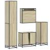 4 Piece Bathroom Furniture Set - Sonoma Oak Engineered Wood