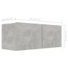 6 Piece Concrete Grey TV Cabinet Set | Stylish Storage Solution