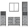 Stylish 4 Piece Bathroom Furniture Set - Grey Sonoma