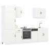  7 Piece Kitchen Cabinet Set Kalmar White Engineered Wood Colour white Quantity in Package 1 Number of 