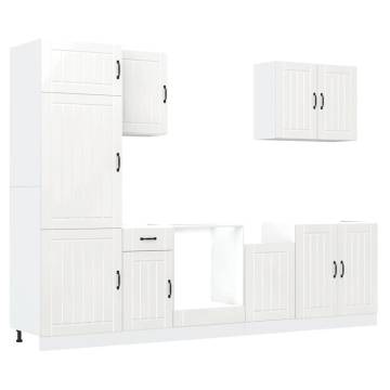 7 Piece White Kitchen Cabinet Set - Kalmar | Hipomarket