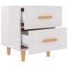 High Gloss White Bed Cabinets - 2 pcs | HipoMarket UK