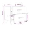 High Gloss White Bed Cabinets - 2 pcs | HipoMarket UK