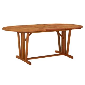 Garden Table 200x100 cm - Solid Eucalyptus for Alfresco Dining