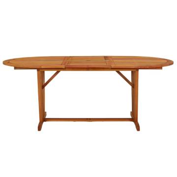 Garden Table 200x100 cm - Solid Eucalyptus for Alfresco Dining