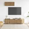 3 Piece TV Cabinet Set - Artisan Oak Wall-Mounted Storage