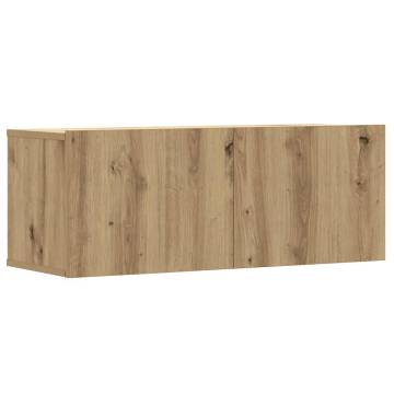 3 Piece TV Cabinet Set - Artisan Oak Wall-Mounted Storage