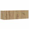 2 Piece Wall-Mounted TV Cabinet Set - Artisan Oak Finish