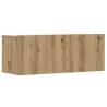 2 Piece Wall-Mounted TV Cabinet Set - Artisan Oak Finish